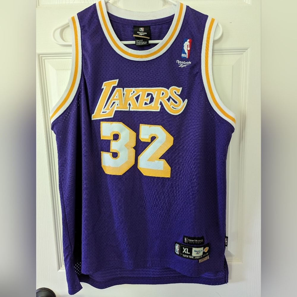 Vintage Retro Los Angeles Lakers NBA Magic Johnson Jersey Men Small